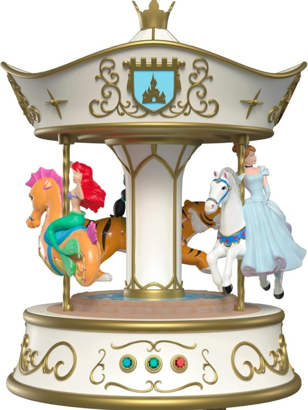 Disney Princess Christmas Ornament - Keepsake Holiday Decor, Dreams Go Round